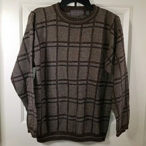 David Taylor Brown Sweater Mens SM Cotton/Acrylic